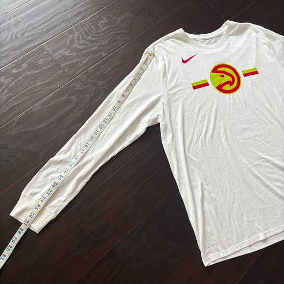 Nike Atlanta Hawks Long Sleeve Dri-Fit White Athletic Tee XXL - Picture 9 of 12